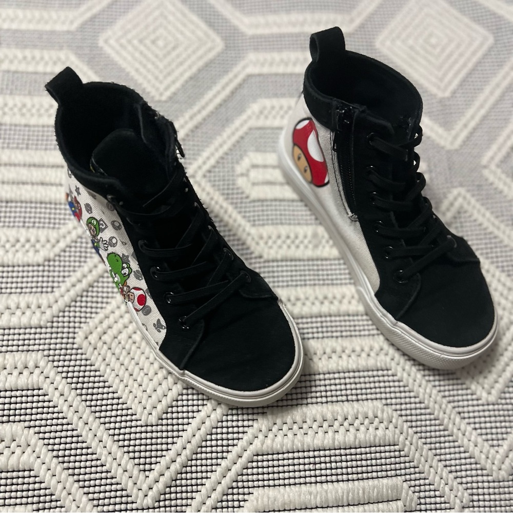 Nintendo Black and White Character Sneakers